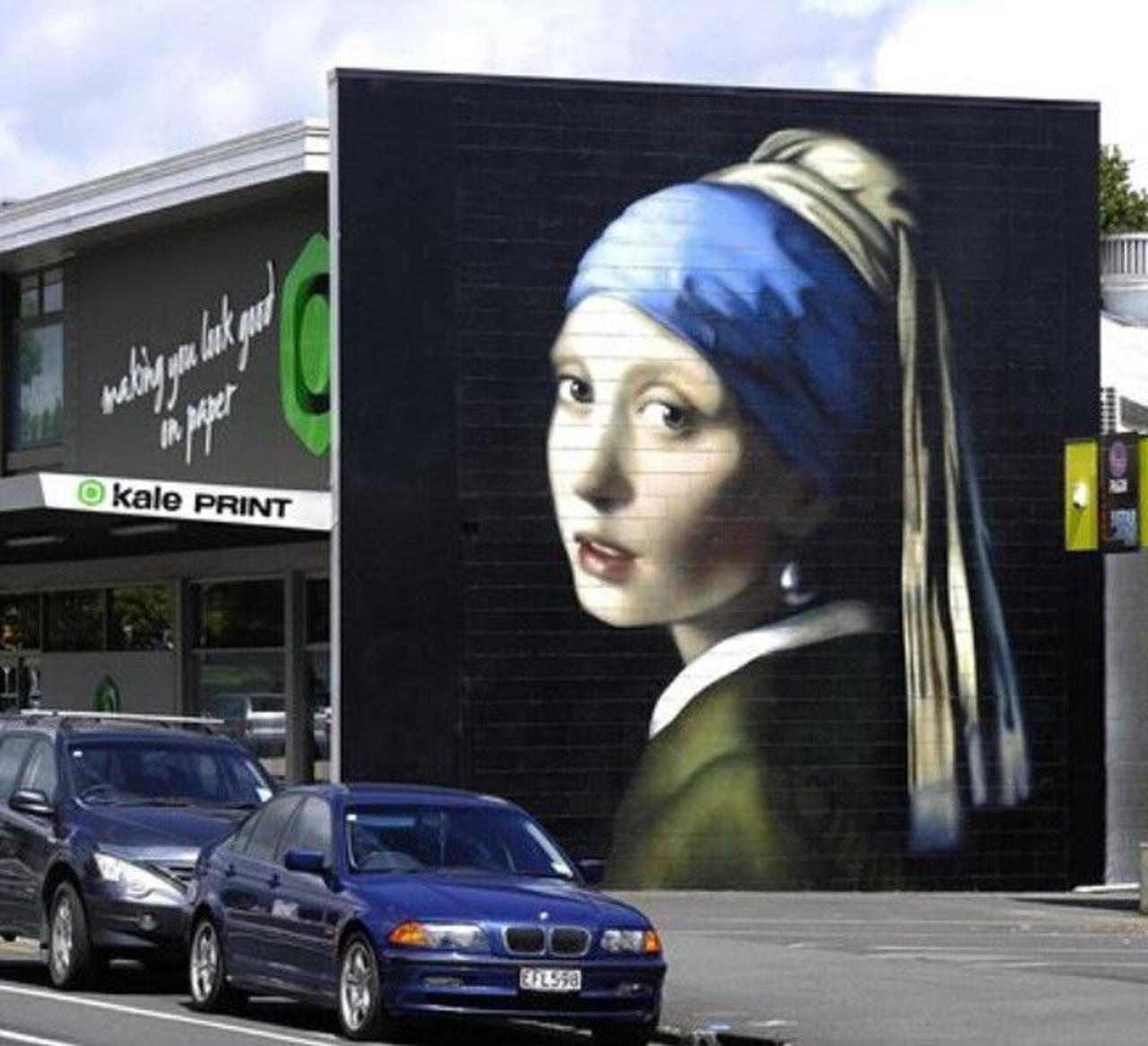The Girl with the Pearl Earring Street Art by Owen Dippie in New Zealand 

#art #arte #graffiti #streetart http://t.co/mjARalqlEd
