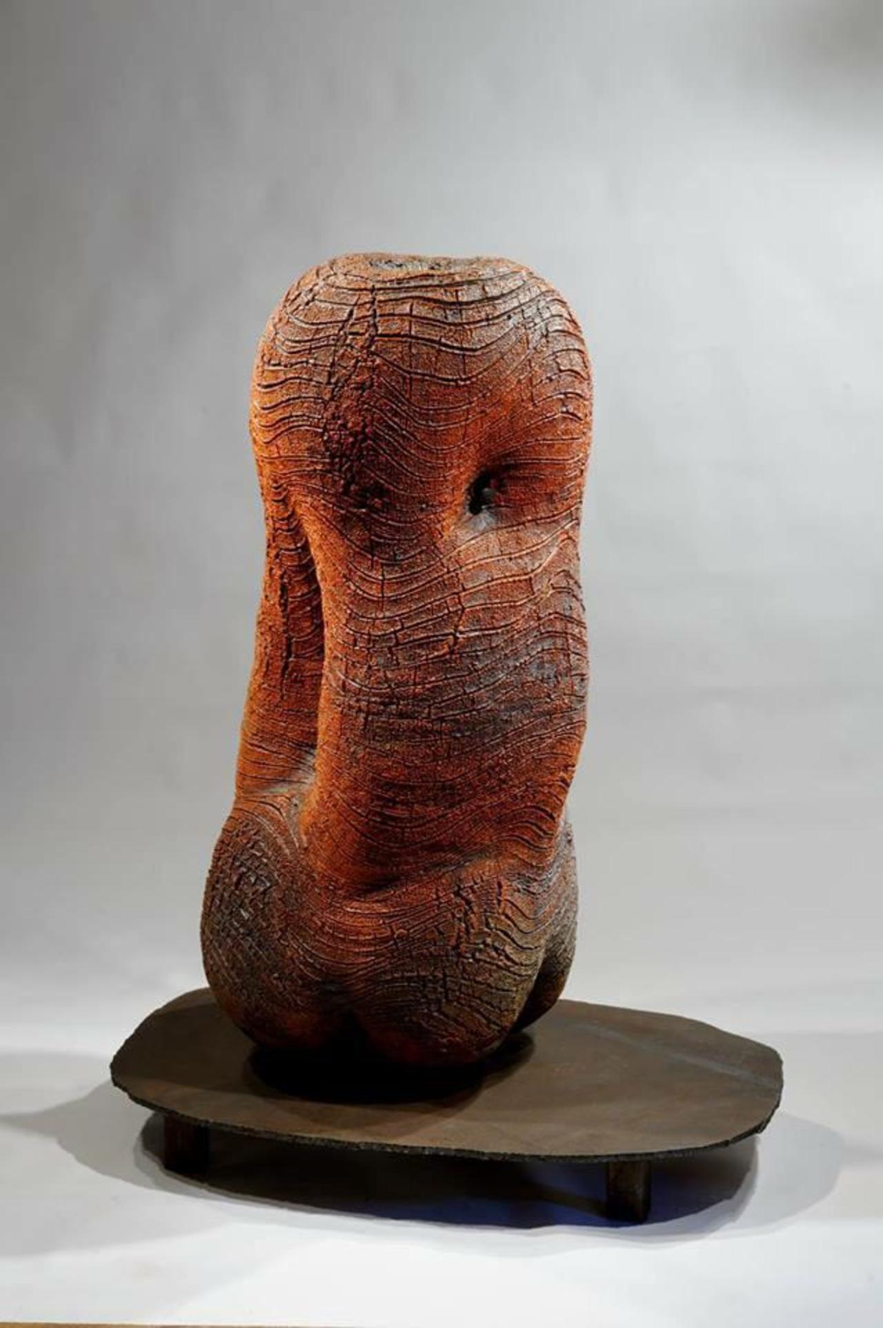 Here is Thiébaut Chagué's Red Sculpture for #MakerOfTheDay today! #COLLECT15 Stand 2.1 @CraftsCouncilUK #ceramics http://t.co/bpY0co1QGM