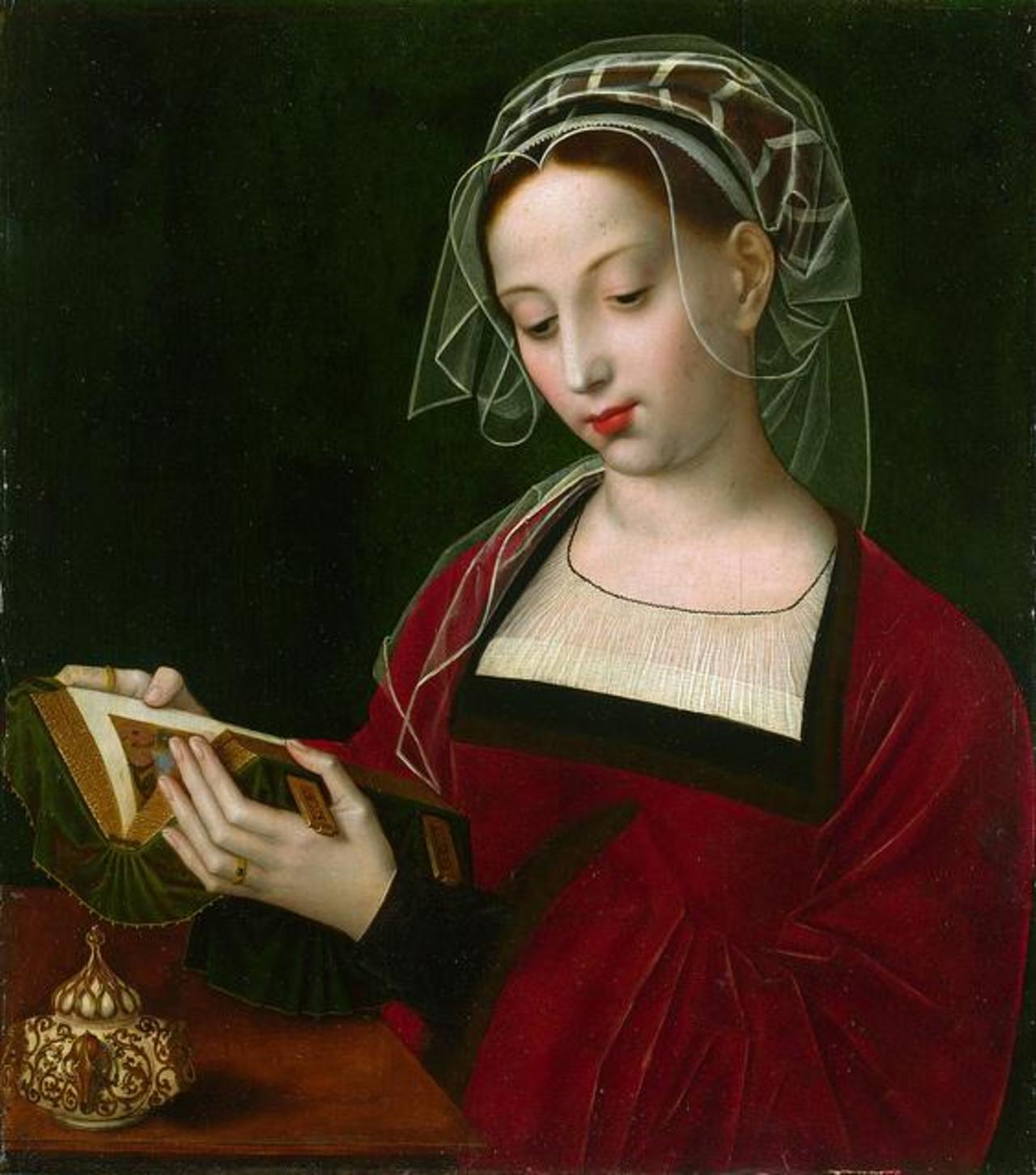 Ambrosius Benson - Portrait of a Lady as the Magdalen Reading [c.1525] http://t.co/pw4QvZlRZL