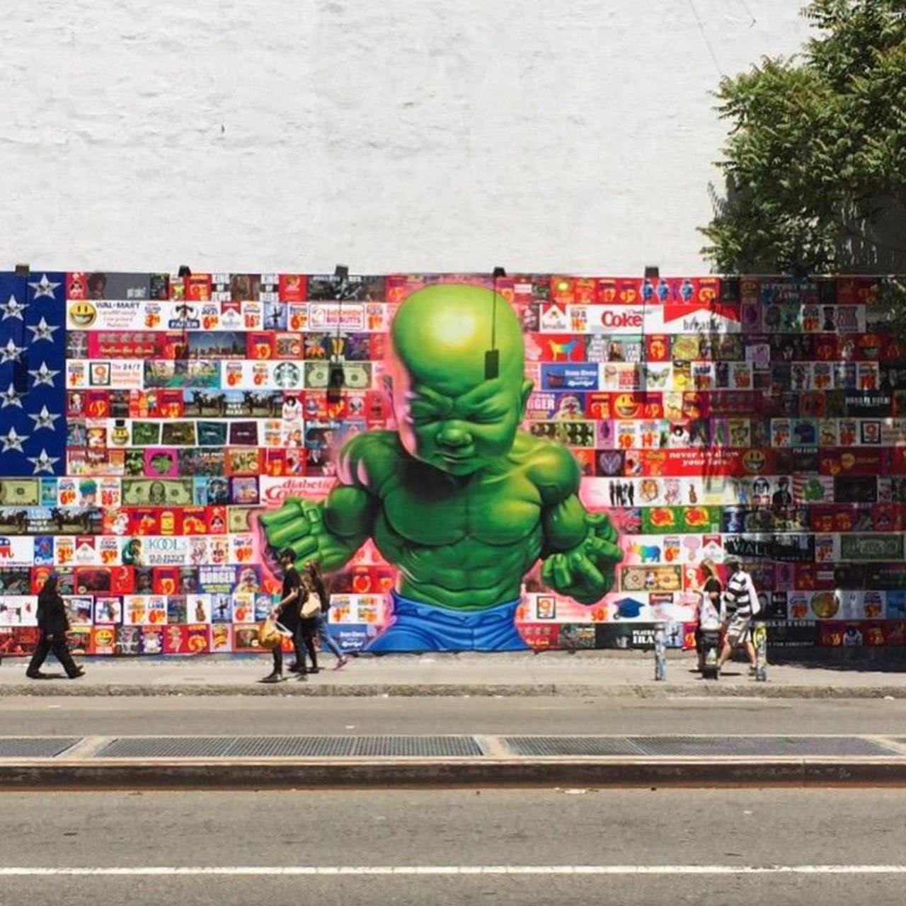 Baby Hulk, New York, USA, 2015 #NewYork #art #streetart #graffiti #graffitiartist #USA #hulk #NYC http://t.co/mCN8mkdIsr
