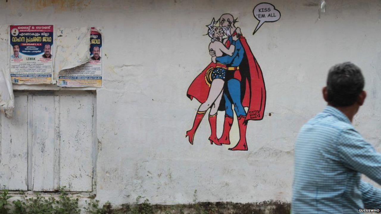 via @BizarreCulture Indian street art: http://bizarreculture.com/on-indian-street-art-challenging-the-everyday-and-brightening-up-the-a-to-b/ #travel #india #streetart #banksy #graffiti #photo #art http://t.co/hxWSQBRH3W