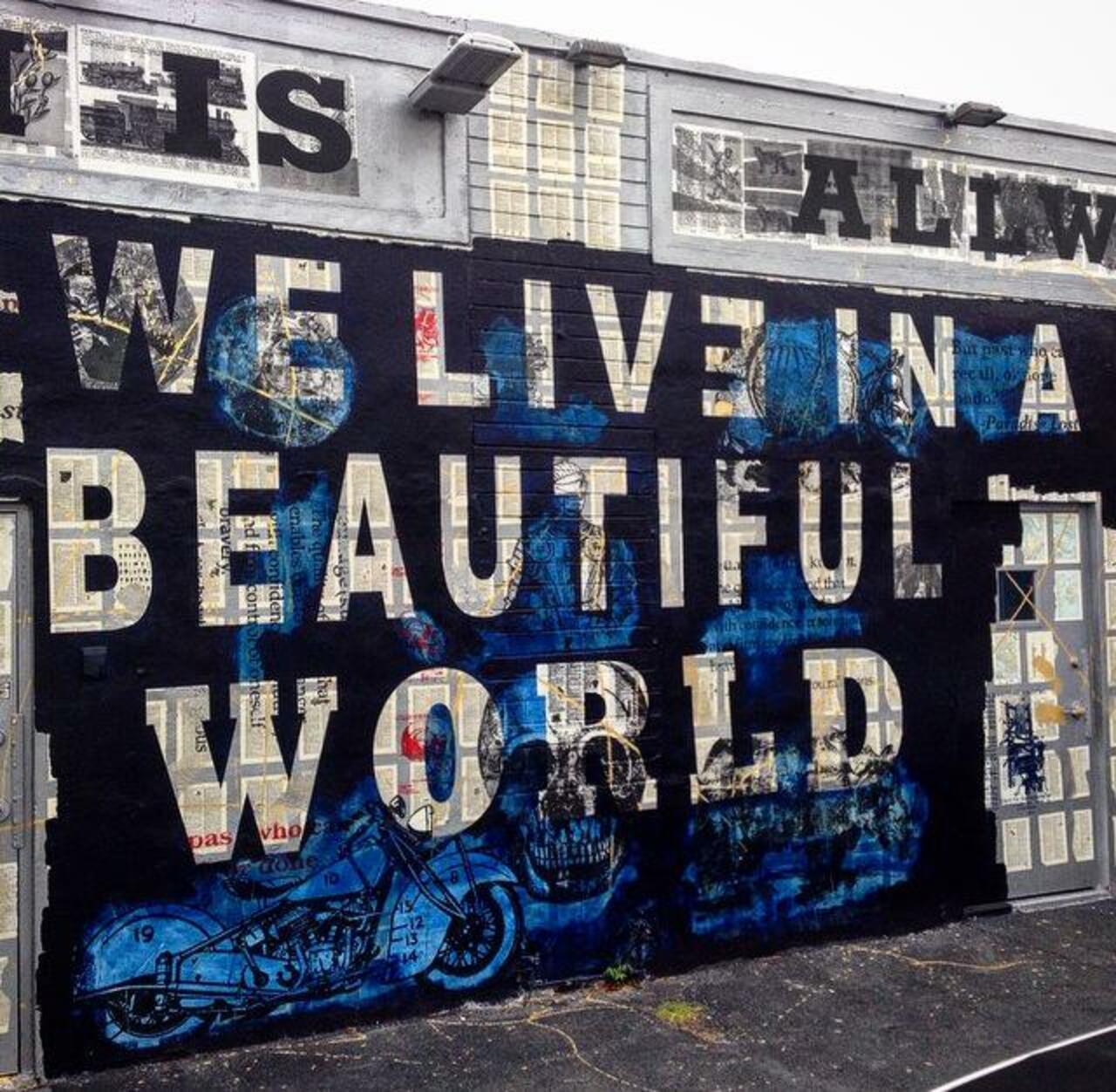 We live in a beautiful world... 

Street Art by Peter Tunney 
#art #arte #graffiti #streetart http://t.co/SWL3gWd5f2