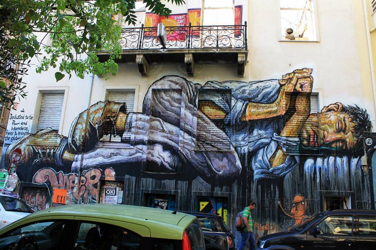 #Streetart #urbanart #graffiti #mural by #artist Wild Drawing in Athens 2015, Greece http://t.co/uOReBI5pSJ