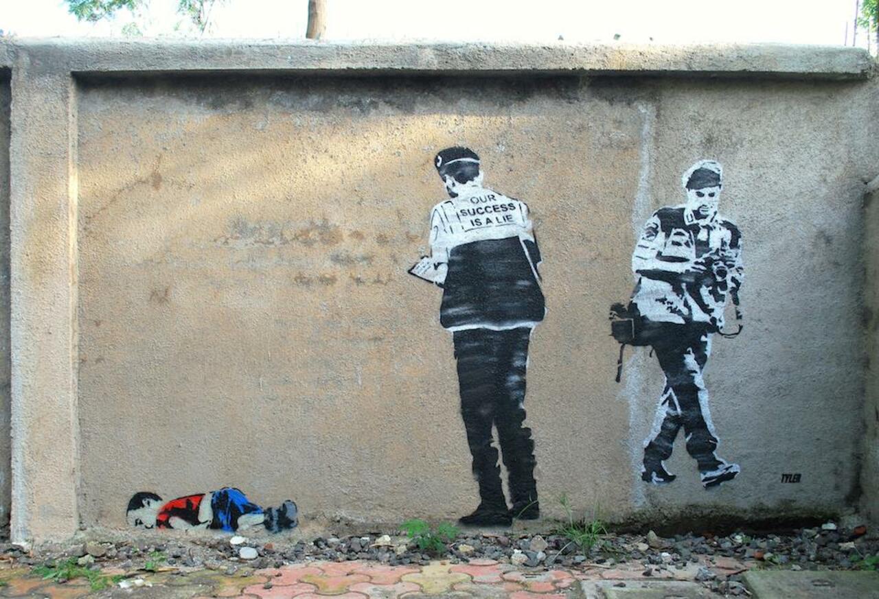 https://goo.gl/7kifqw Street Art by Tyler - Our success is a lie. #StreetArt #Graffiti #Mural http://t.co/dn6nuRNJBH