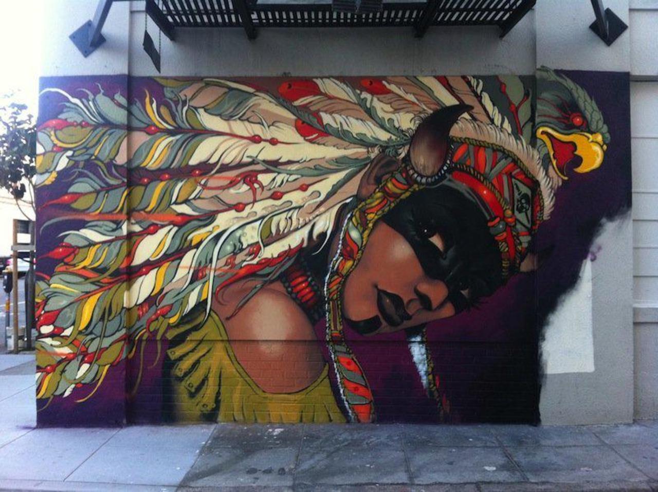 War bonnet. Find more amazing #graffiti in our gallery: http://bit.ly/1GPAOAT #mural #art http://t.co/AHY7qLza1u