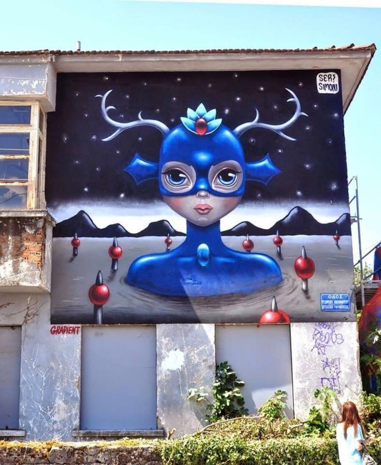 RT @designopinion: Simoni Fontana & Argiris Ser new unique Street Art mural in Loannina, Greece #art #mural #graffiti #streetart http://t.co/7o56KAHmiT