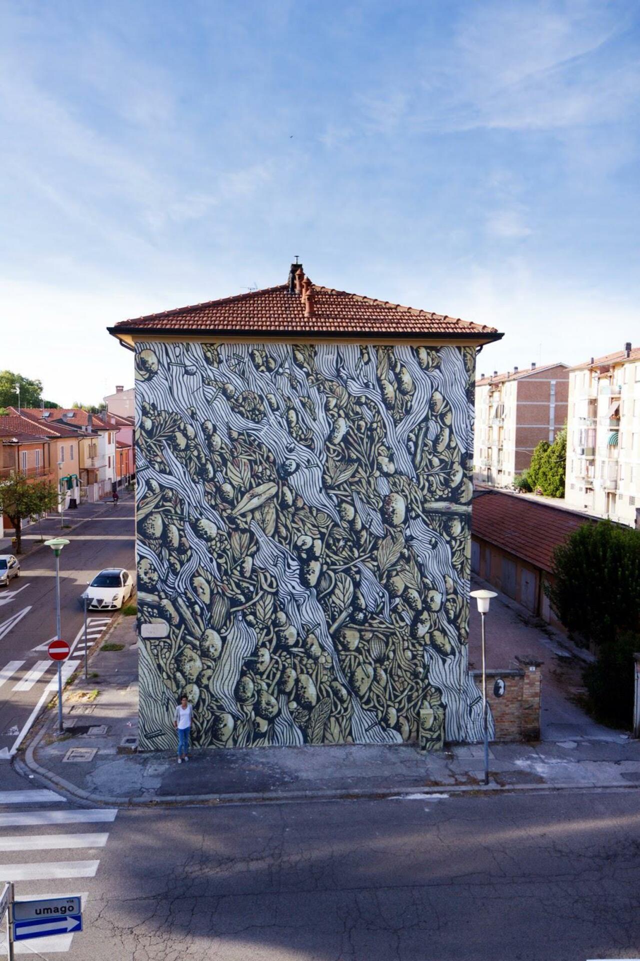 'Fiumi Uniti', a new mural by Tellas in Ravenna, Italy. #StreetArt #Graffiti #Mural http://t.co/9VPr17FBFl