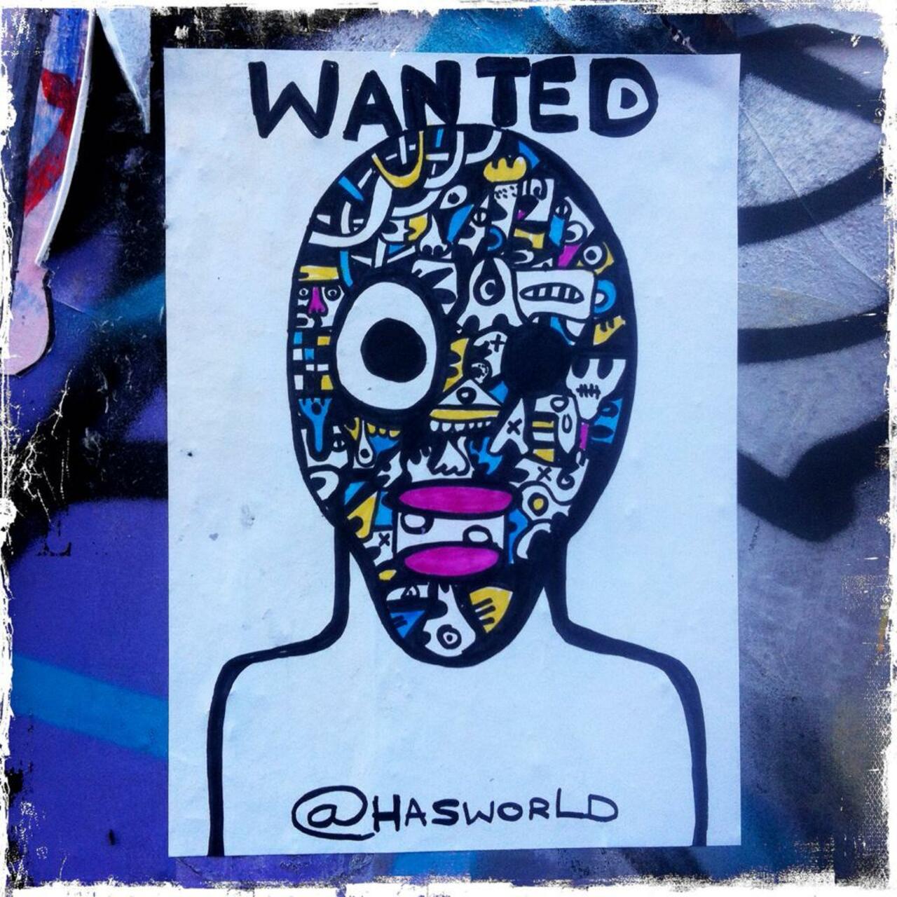 Wanted - @hasworld0 paste-up on Grimsby Street

#art #graffiti #streetart http://t.co/vGI8Av1WSs