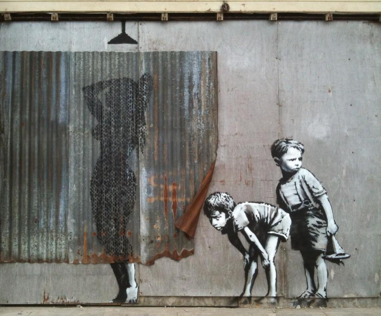 #Banksy's #StreetArt #Graffiti #Artwork, at #Dismaland, #westonsupermare http://t.co/56z6KdS6ia