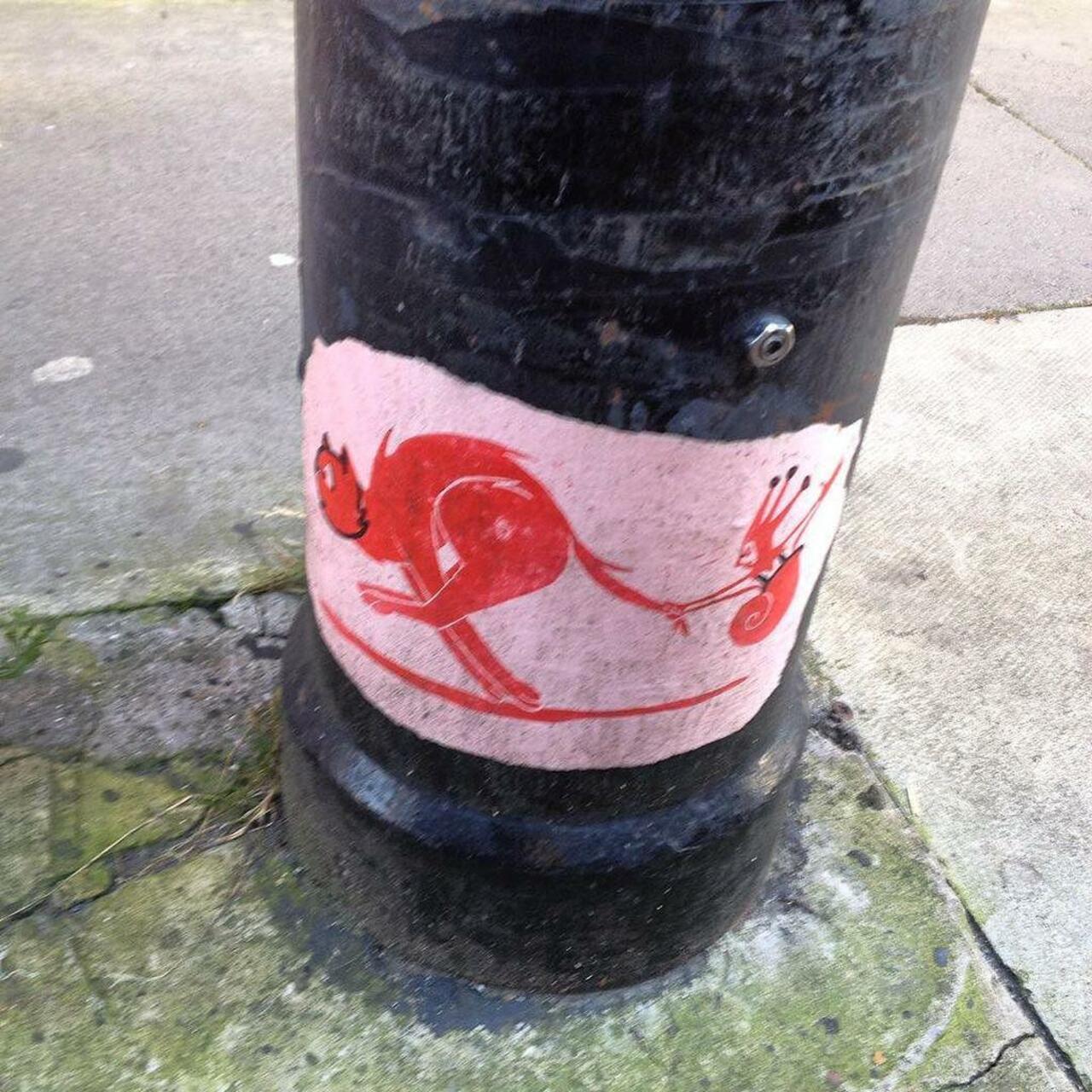 Pole running. #stickerart  #streetart #graffiti #streetartlondon #london #thisislondon by isadarko http://t.co/1IxRPF5k9t