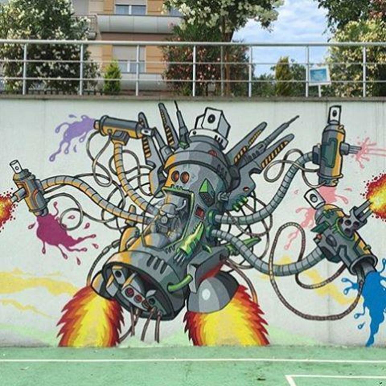 Turbo / Turkey @tuncdindas #graffiti #art #mural #streetart #robot #graffitiart #turkey #istanbul #balcansmag #turb… http://t.co/kXXTYZwryn