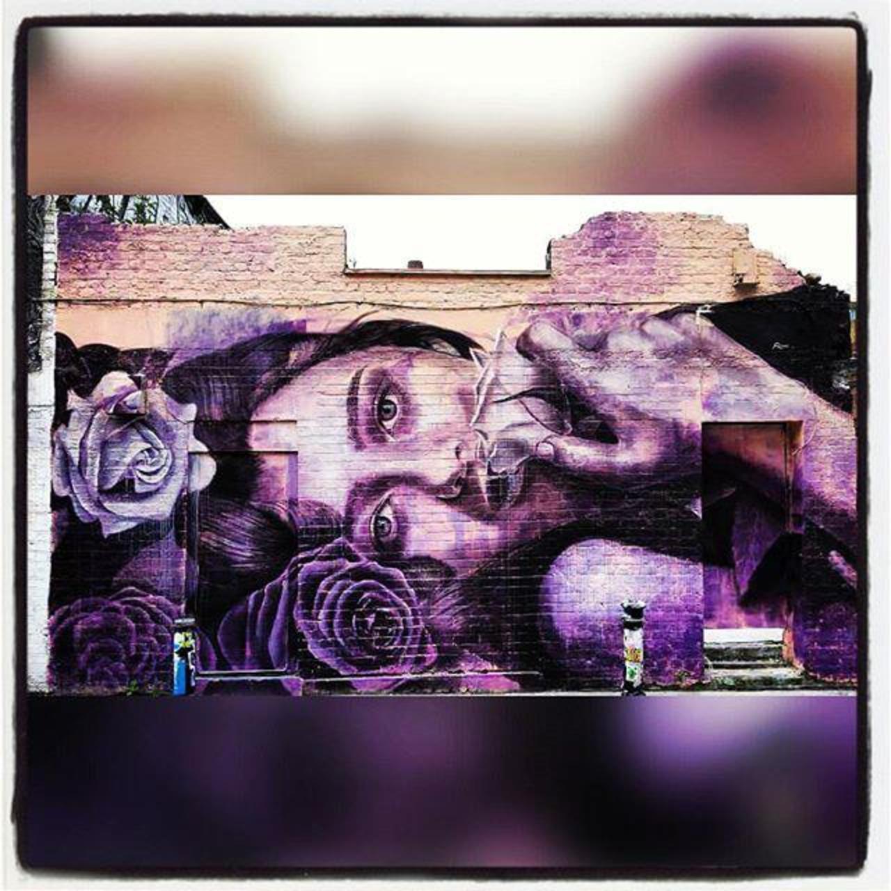 #streetart #london #rone #girl #purple #rose #england #londonstreetart #street #art #streetartlondon #graffiti http://t.co/G26cNg2KxE