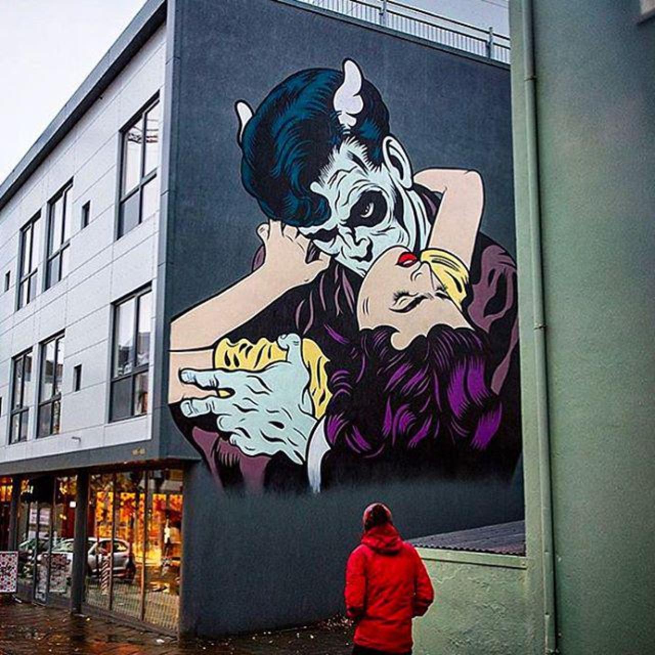 D*Face unveiled a new mural in Reykjavik, Iceland. #StreetArt #Graffiti #Mural http://t.co/G3ts4MLBOn