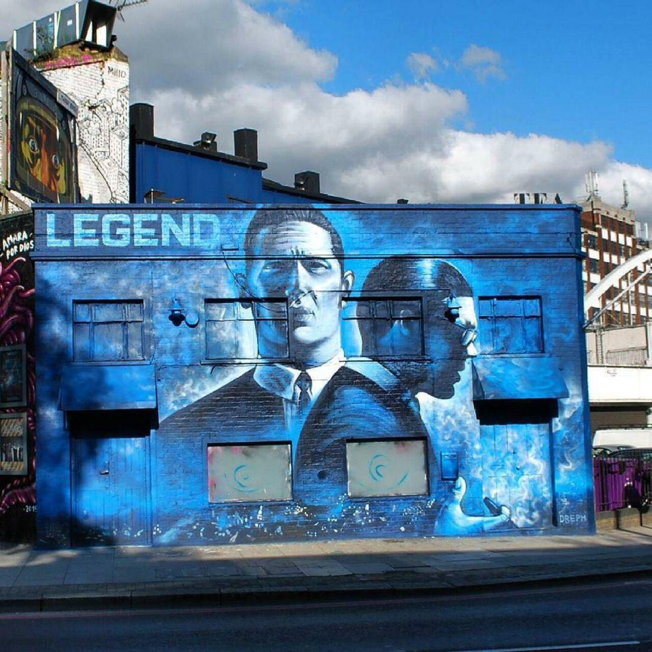 Street Art  
#Graffiti #StreetArt #UrbanArt #WhoDidThis #GreatEasternStreet #Shoreditch #London #Legend #TheKraysM… http://t.co/YtIkhjuFrw