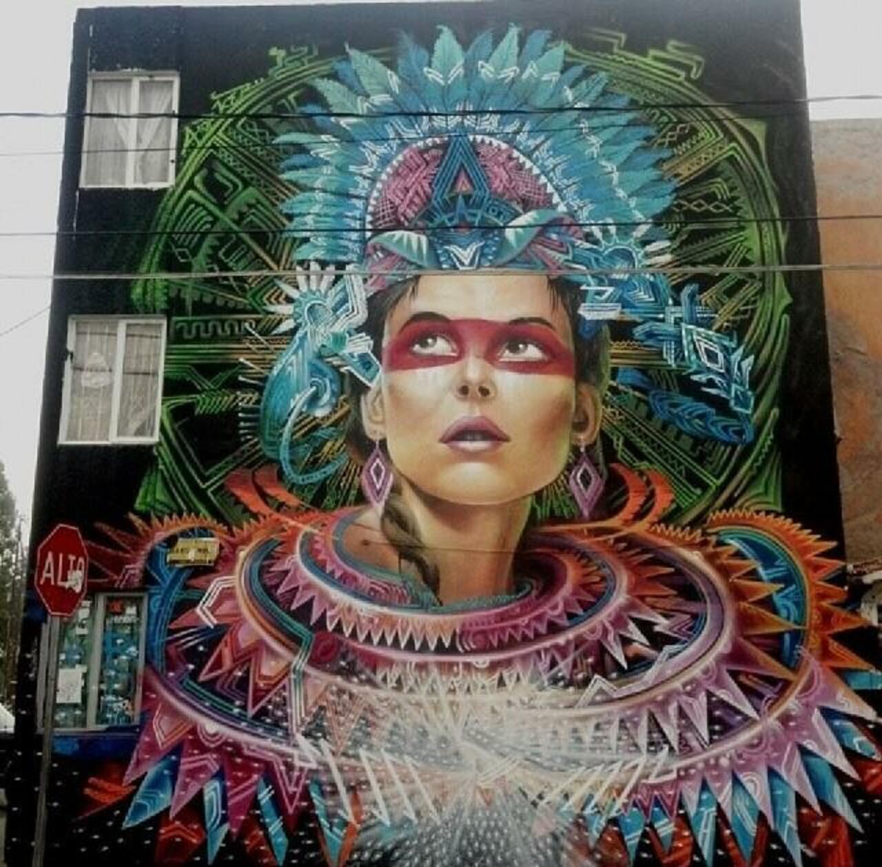 Artist 'Espectral Cauac Azul' glorious large scale Street Art in Mexico #art #graffiti #mural #streetart http://t.co/l2jO8MxoyX
