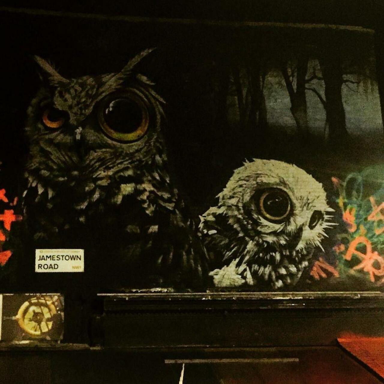 The more it sees the less it talks #owls #graffitiwall #graffiti #streetart #streetartlondon #camden #london by bam… http://t.co/DWOOE8fTMg