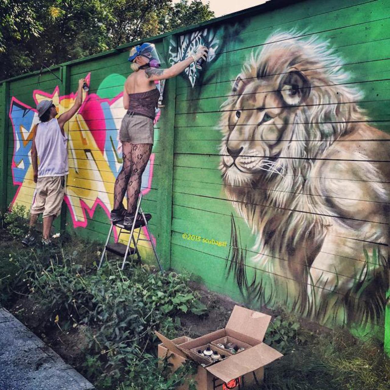The Lion Queen | #Toronto #art #graffiti #paint #streetphotography #streetart @StART_Toronto @cityoftoronto http://t.co/FkUC2WSx7C