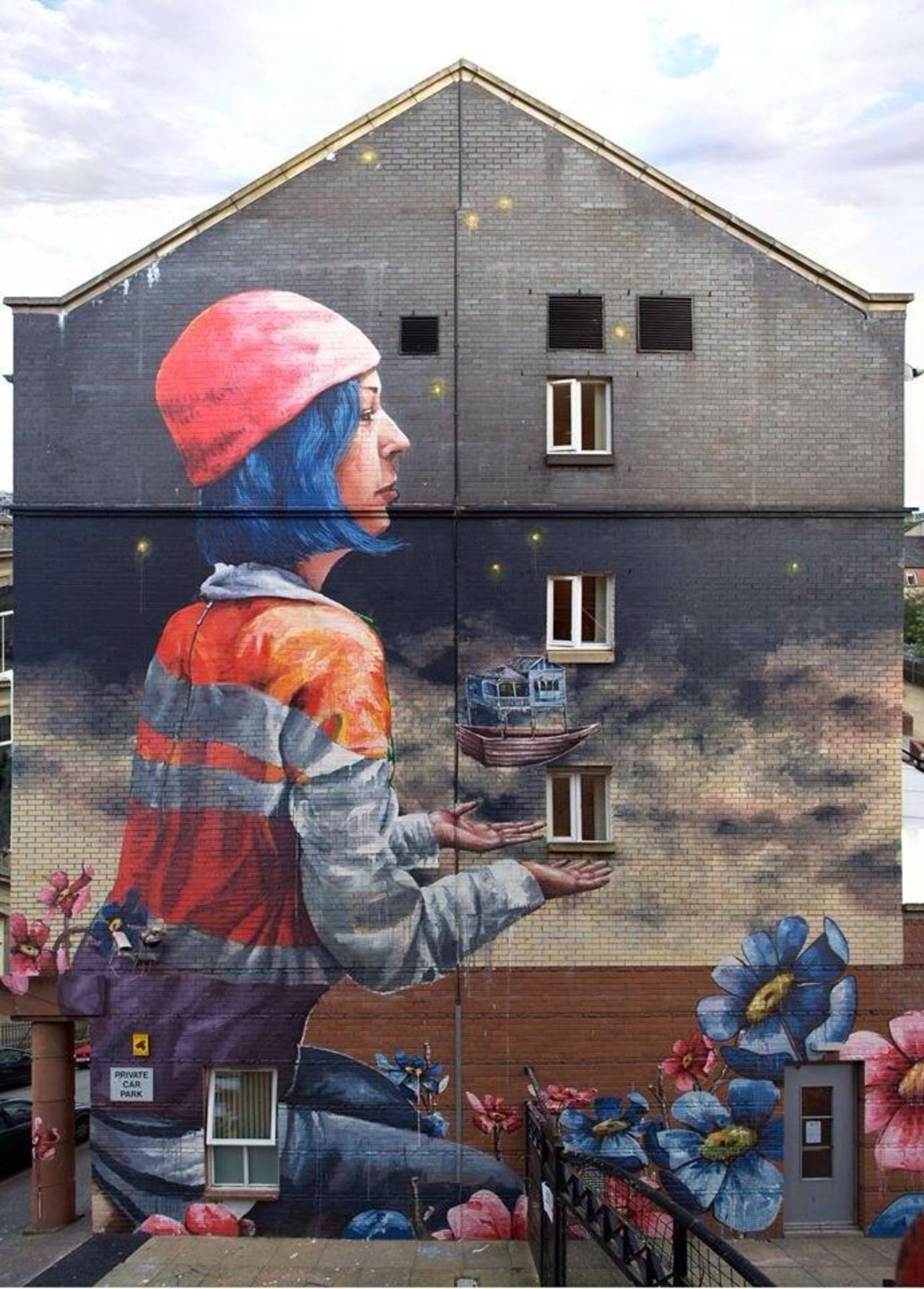 Artist Fintan McGee new wonderful Street Art mural in Glasgow, Scotland #art #mural #graffiti #streetart http://t.co/Vh0JYkqLRC