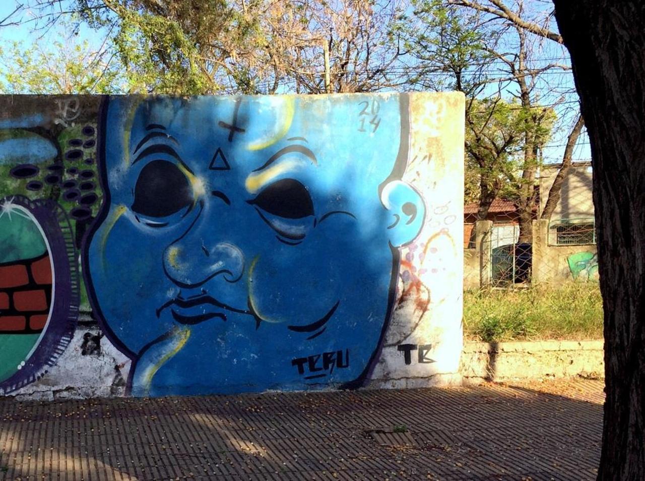 #Graffiti de hoy: << The blue blind-man >> Diag. 76y48 #LaPlata #Argentina #StreetArt #UrbanArt #ArteUrbano http://t.co/nKTdlWoR2u