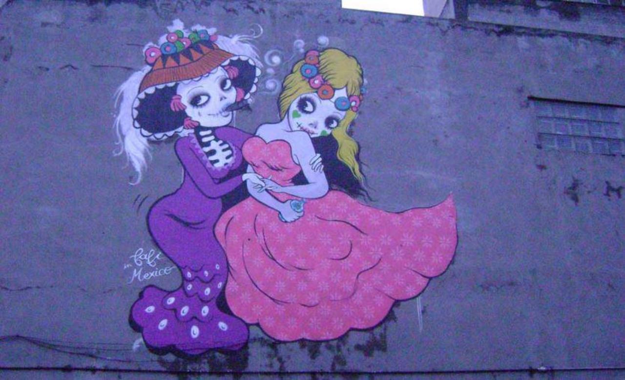 Dia da los muertos •  #streetart #graffiti #art #mexico #funky #dope . : http://t.co/XtBpj0at3Y