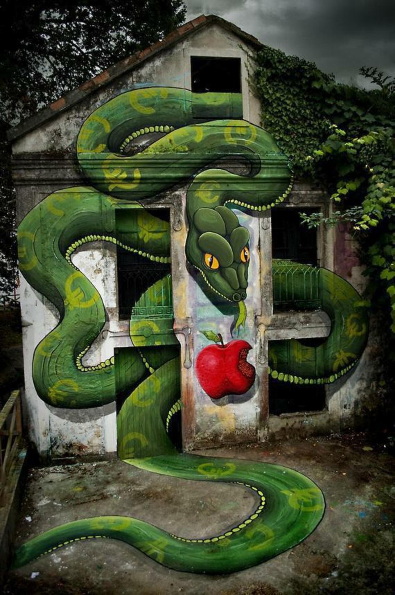 RT @AuKeats: #streetart in #spain #switch #graffiti #bedifferent #python #snake #arte #art http://t.co/XT096nfLCX