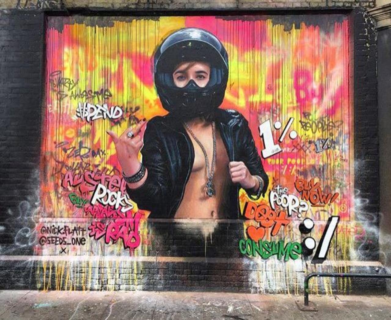 New Street Art collab by Nick Flatt &  Seeds One in London 

#art #graffiti #mural #streetart http://t.co/f4knWrRK5w