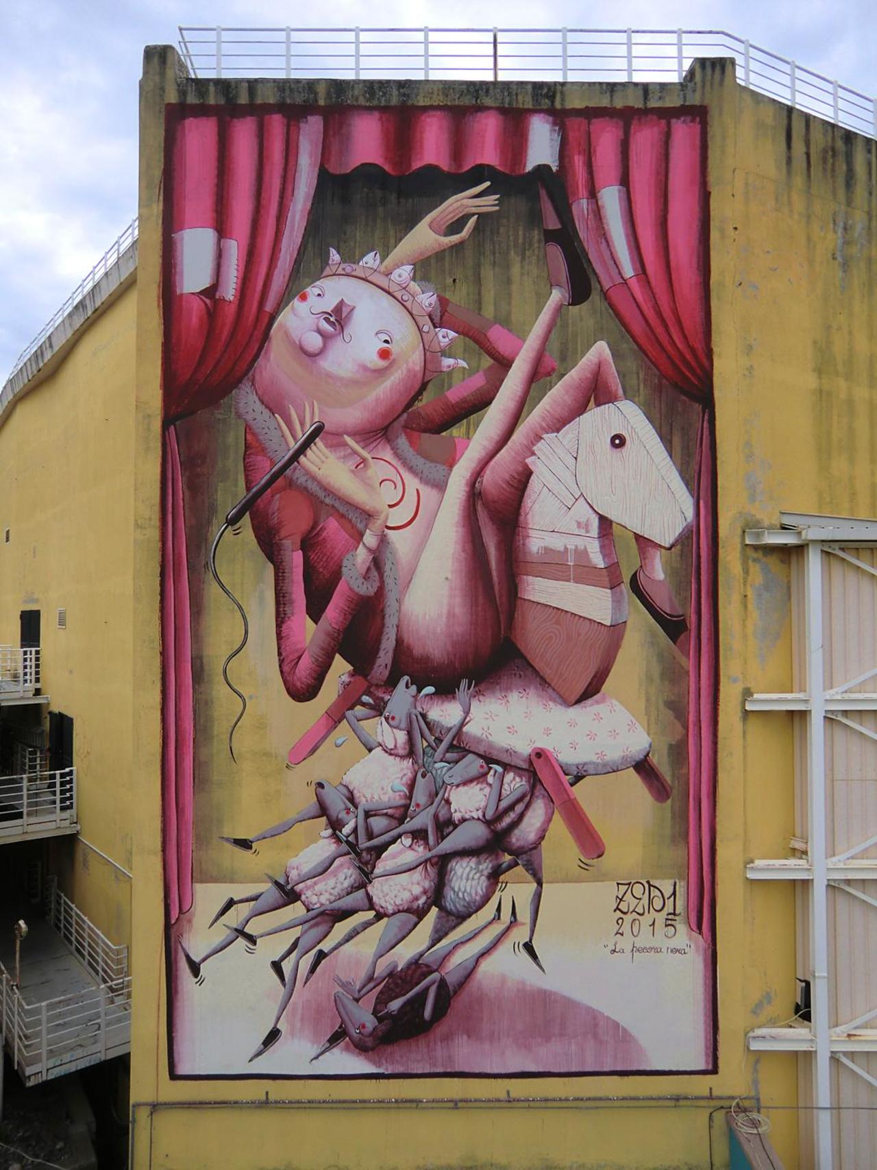 'The Black Sheep', a new mural by ZED1 in Genova, Italy. #StreetArt #Graffiti #Mural http://t.co/GJcgZCpCmg