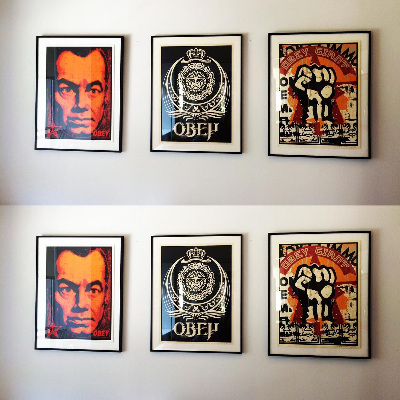 RT @OdysseusArms: OBEY Prints in the OA Office. #shepardfairey #streetart #art #OBEY #style #design #graffiti  https://instagram.com/p/6ih03RTWaI/?taken-by=odysseusarms http://t.co/B3bmixDwVj