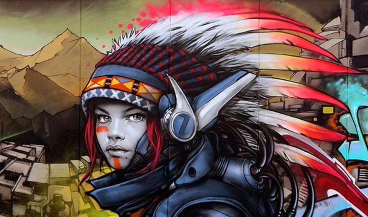 Funky Tribe Chieftain  •  #streetart #graffiti #art #funky #dope . : https://t.co/N5LDpqguQ4