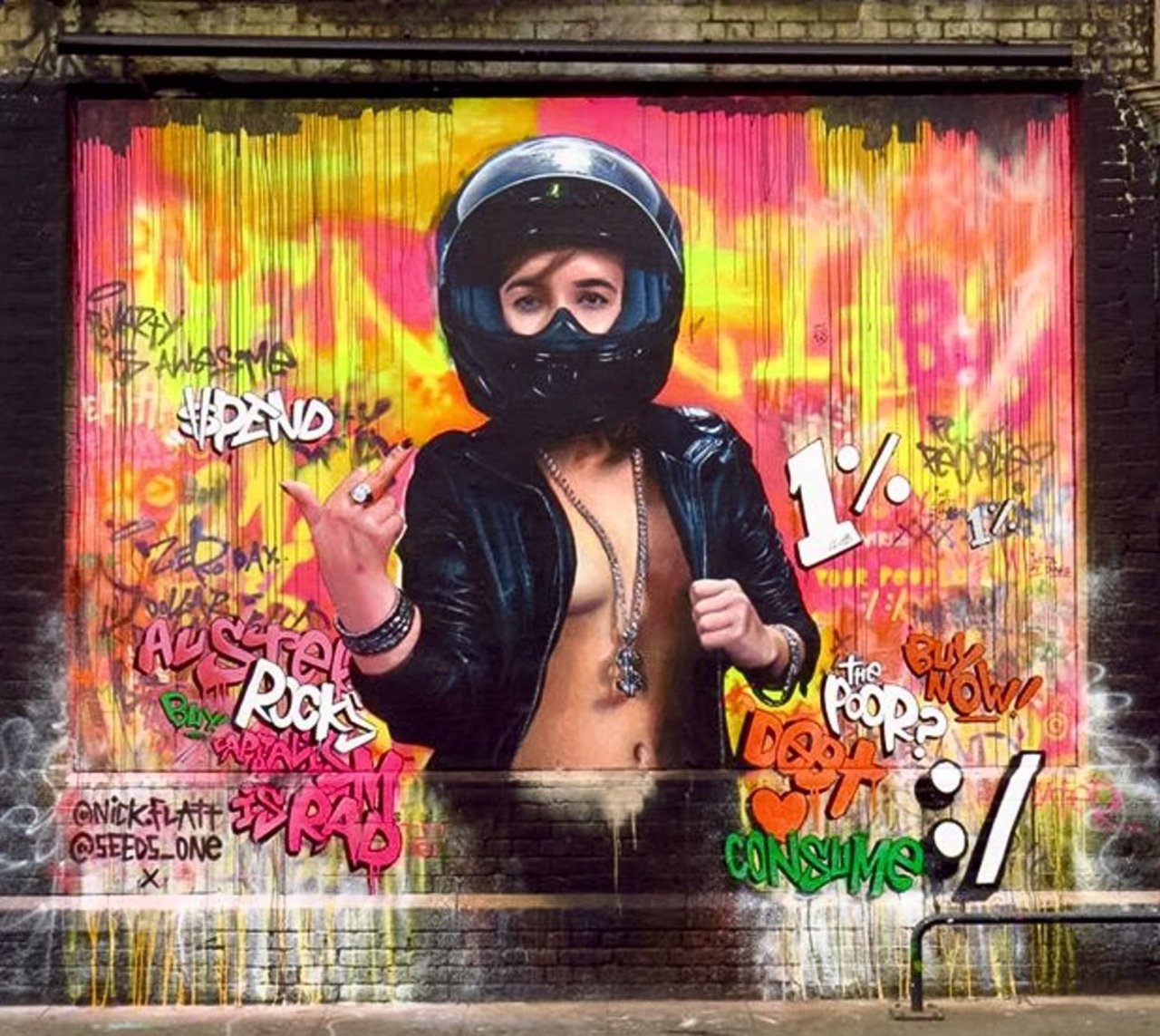 Really like this #streetart from nick flat & seeds1 in #London Very cool! #graffiti #art #urbanart https://t.co/lKDlB6pS0s