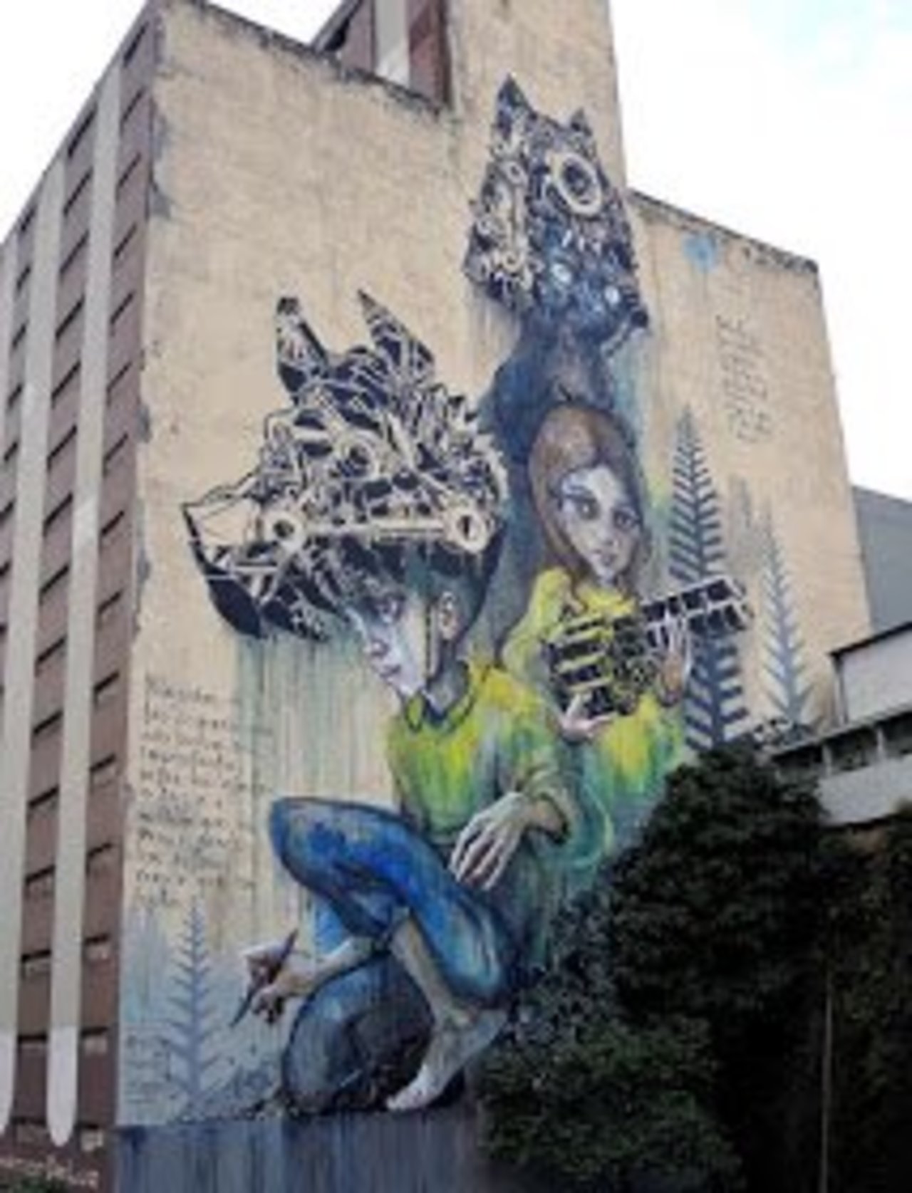 #Herakut & #M-City #streetart #mural in #SaoPaulo #Brazil #switch #bedifferent #graffiti #arte #art https://t.co/ONekkyrk9l