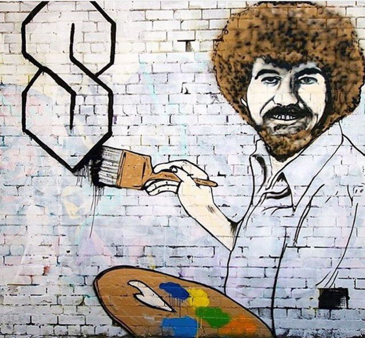 my life is complete. Bob Ross street art by Lush Melbourne ,Australia#streetart #graffiti #mural https://t.co/27f9eTWEtX