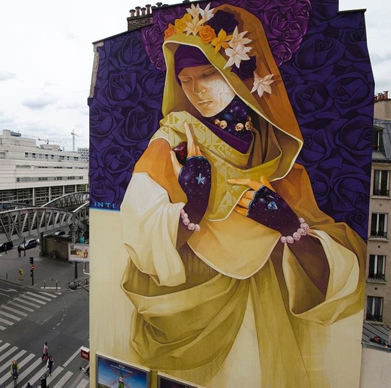 New Street Art by Inti in Paris  #art #mural #graffiti #streetart https://t.co/XCLOa0hKeN