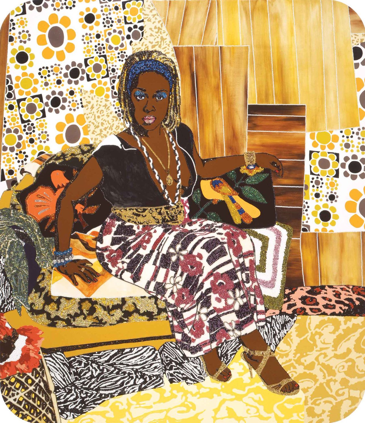 RT @womensart1: African American artist Mickalene Thomas, This Girl Could be Dangerous, 2007 #womensart https://t.co/MAimRHaayr