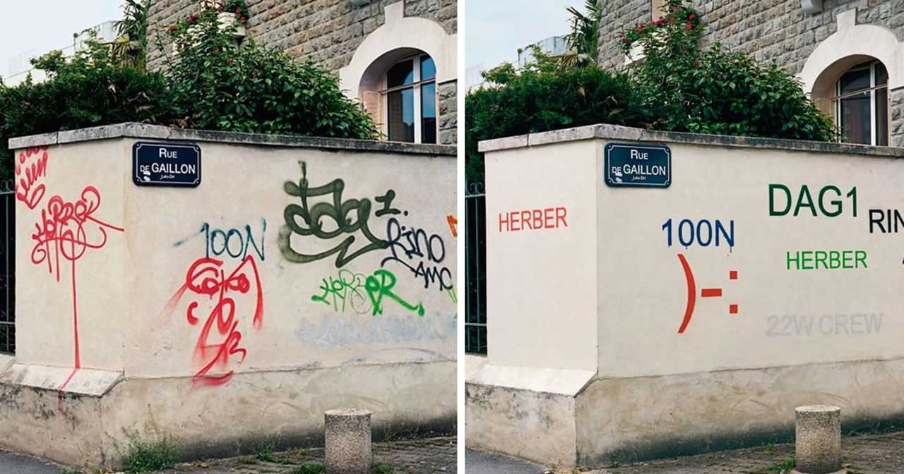 Street Artist Paints Over Ugly Graffiti to Make it Legible