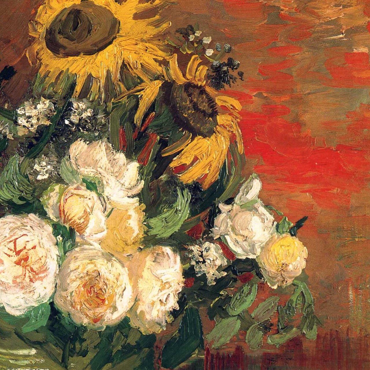 Still Life with Roses and Sunflowers, 1886. #vangogh #art #arthistory https://t.co/JdK8guqwJk