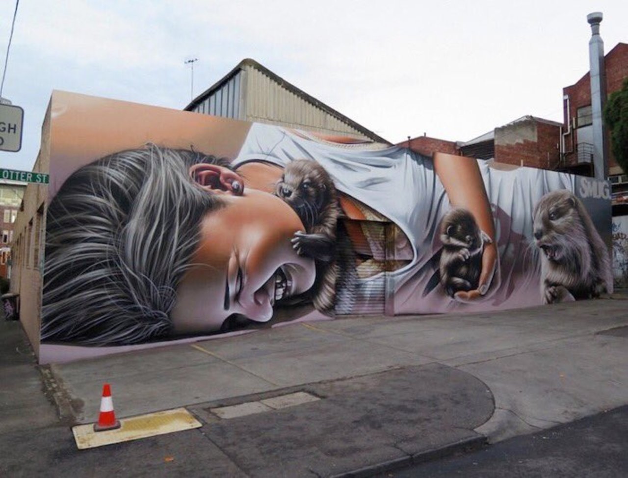 Mural by Smug #Melbourne #Australia #Streetart #urbanart #graffiti #art https://t.co/iaghAN2jTA