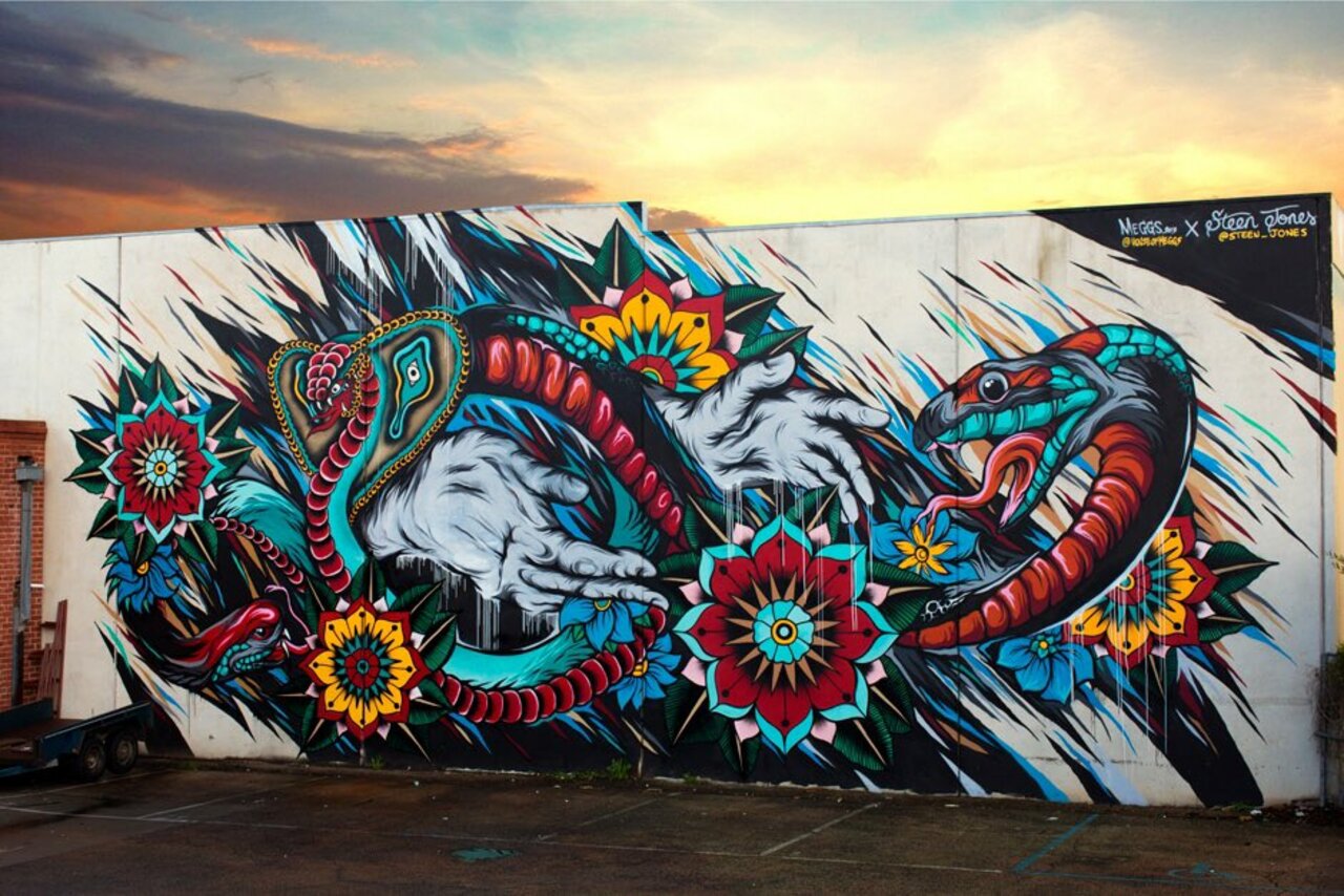 #mural by Meggs & Steen Jones #Melbourne #Australia #mural #Streetart #urbanart #graffiti #art https://t.co/bFpsaxje5O