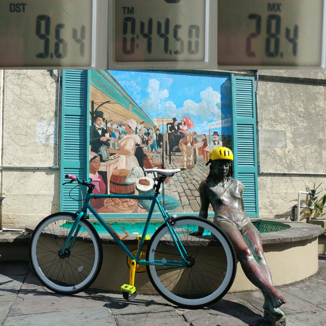 2 Day #s 9.64 miles⏰ 44min.Top speed 28.4mph#bicycle #exercise #streetart #bananasocialmedia #neworleans #nola https://t.co/7Gue6AW3cb