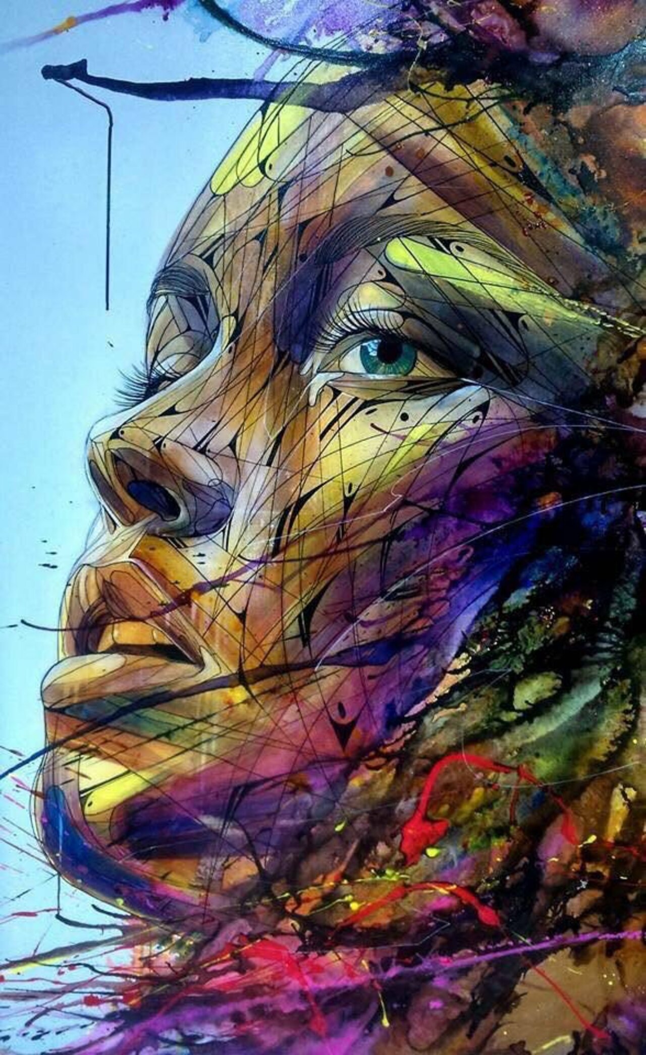 Colorful eyes, beauty lines - by HOPARE - @alexhopare#art #streetart #colors #raw #beauty http://beartistbeart.com/2016/10/24/colorful-eyes-beauty-lines-by-hopare https://t.co/qzmOBGRBRV