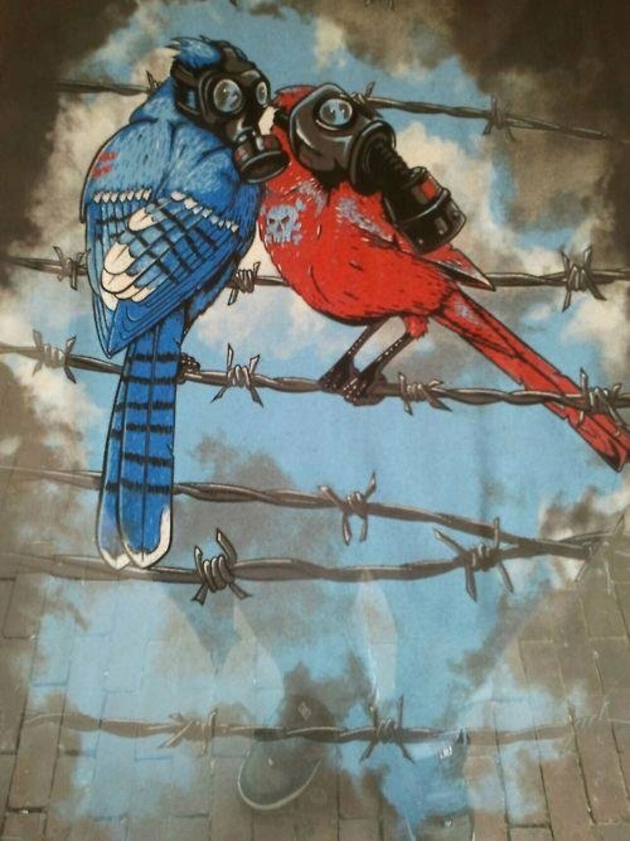 Maxime Archambault"Gaz Birds"#graffiti #mural #streetart https://t.co/vTIOriVoQJ