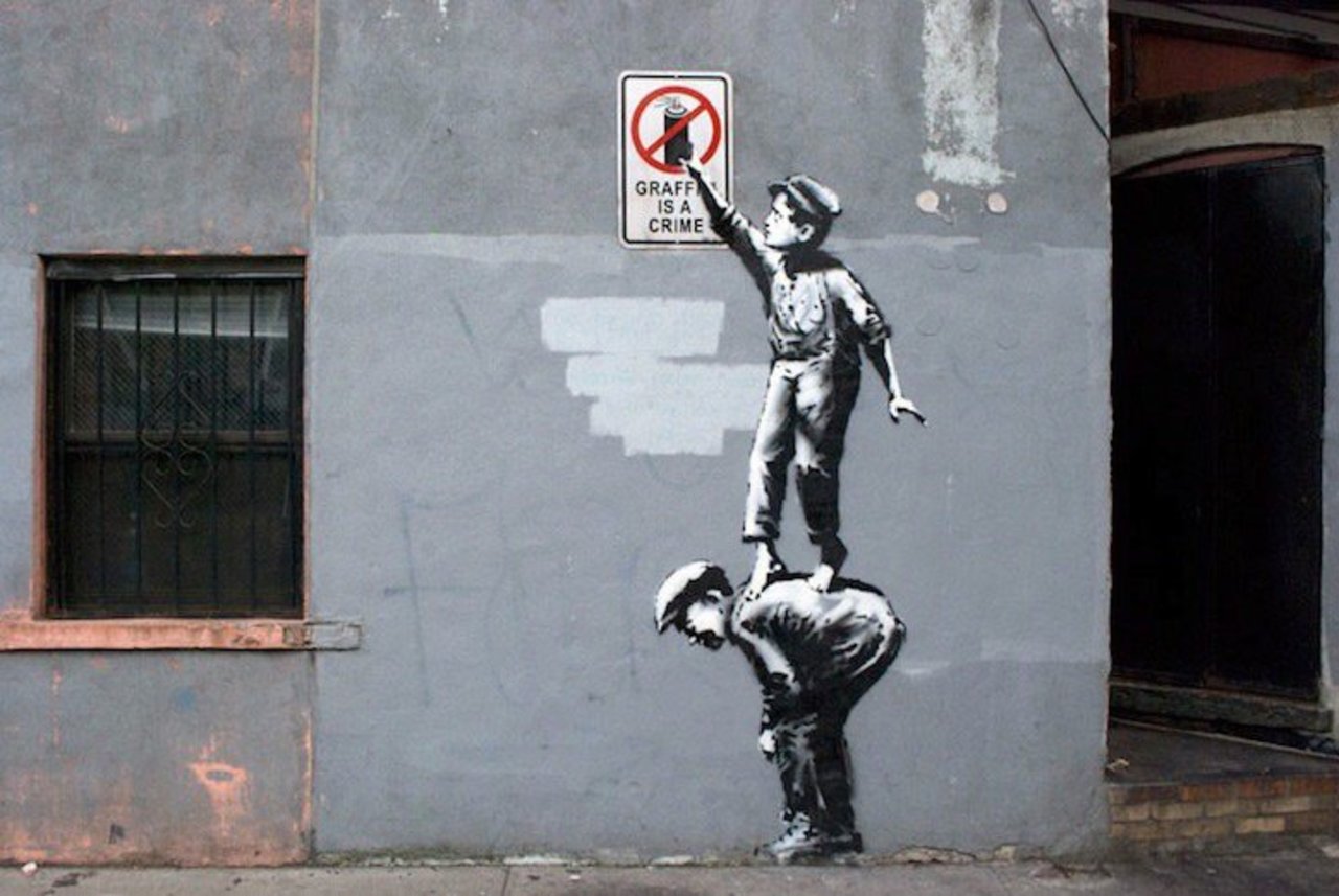 #Graffiti is #Forbidden – #StreetArt by #Bansky  – Be ▲rtist – Be ▲rt Magazine http://crwd.fr/2jykhz7 https://t.co/6Ir07EokEG