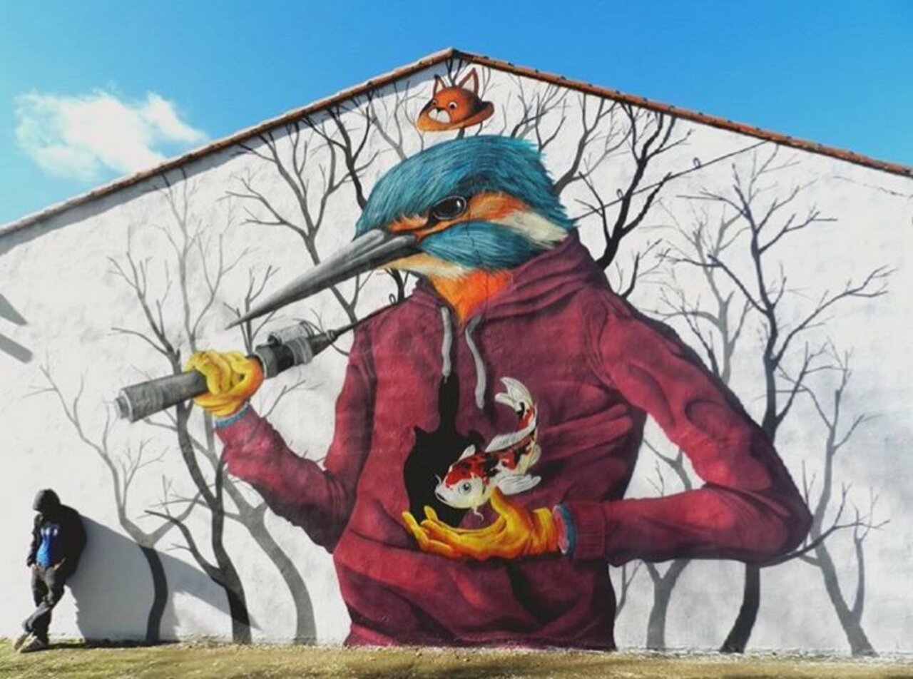 Street Art by freskales  Cuenca Spain 🇪🇸 #art #mural #graffiti #streetart https://t.co/dppsEiwKGI