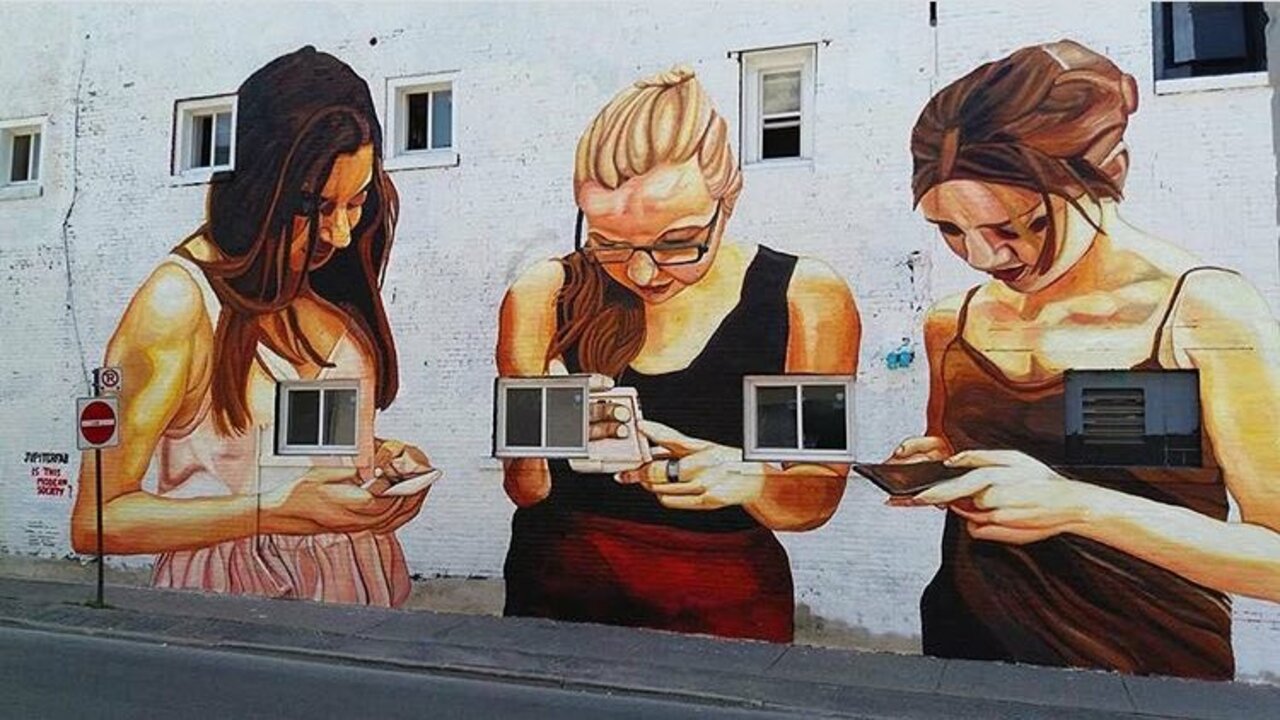 Modern Society Street Art by Jupiterfab #art #mural #graffiti #streetart https://t.co/mGANQjNofo