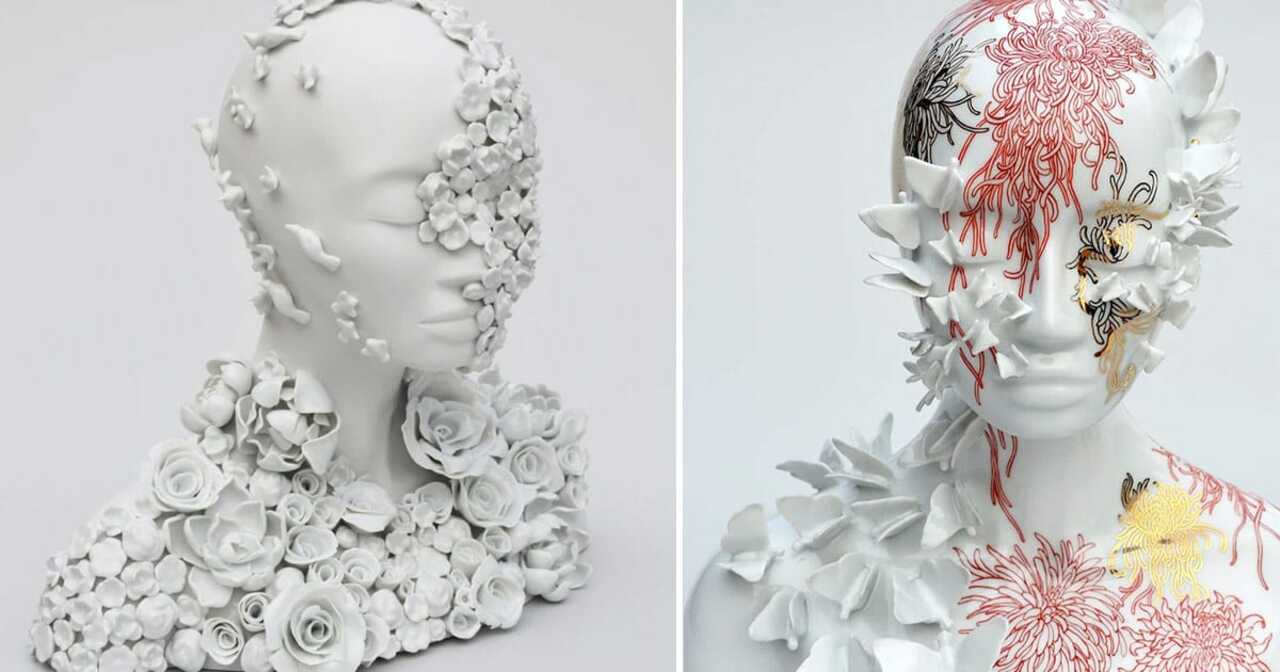 New Porcelain Sculptures That Merge Female Forms With Elements of Nature by Juliette Clovis