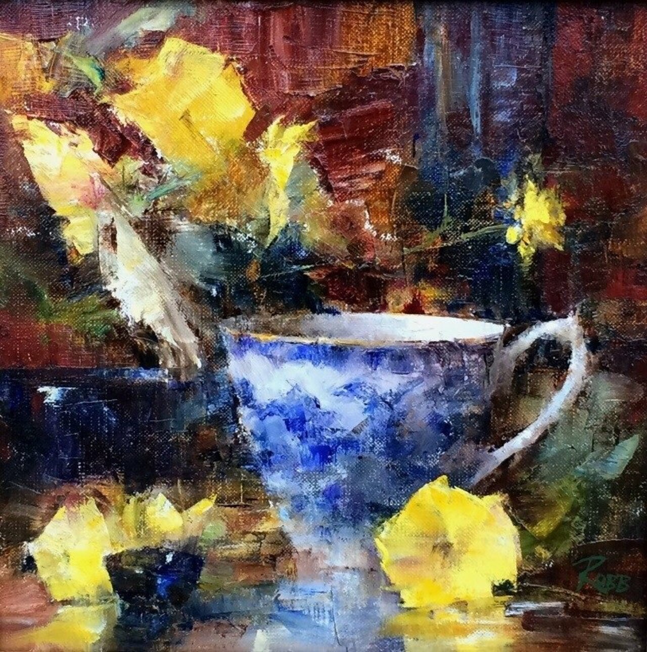 'Yellow Pansies & Tea Cup' by Laura Robb #art https://t.co/lQfcEfnx4r