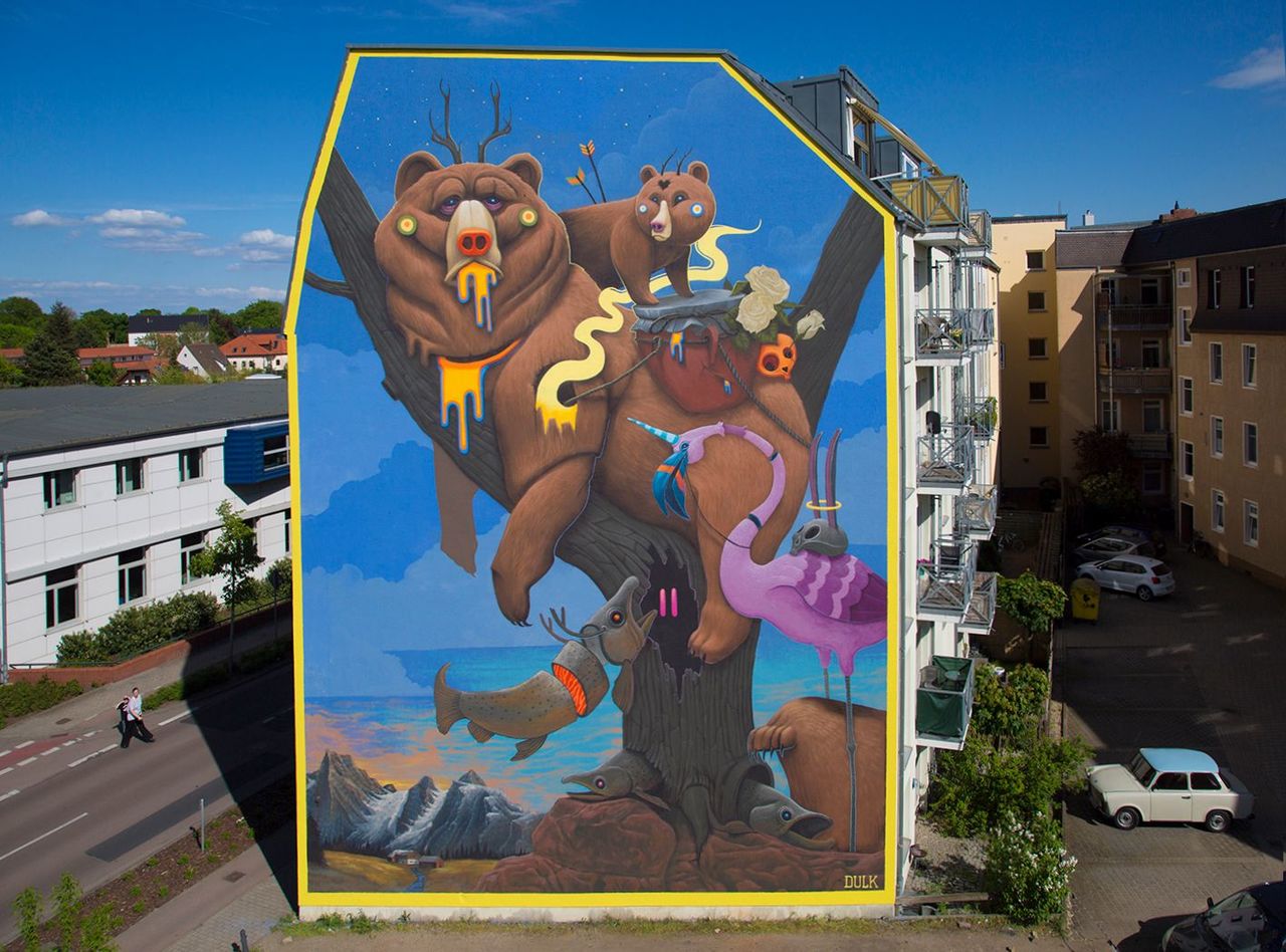 Dulk creates a new mural called “Where we used to scream” in Wittenberg, Germany #streetart #mural #graffiti #art https://t.co/m5ZXG7oOKV
