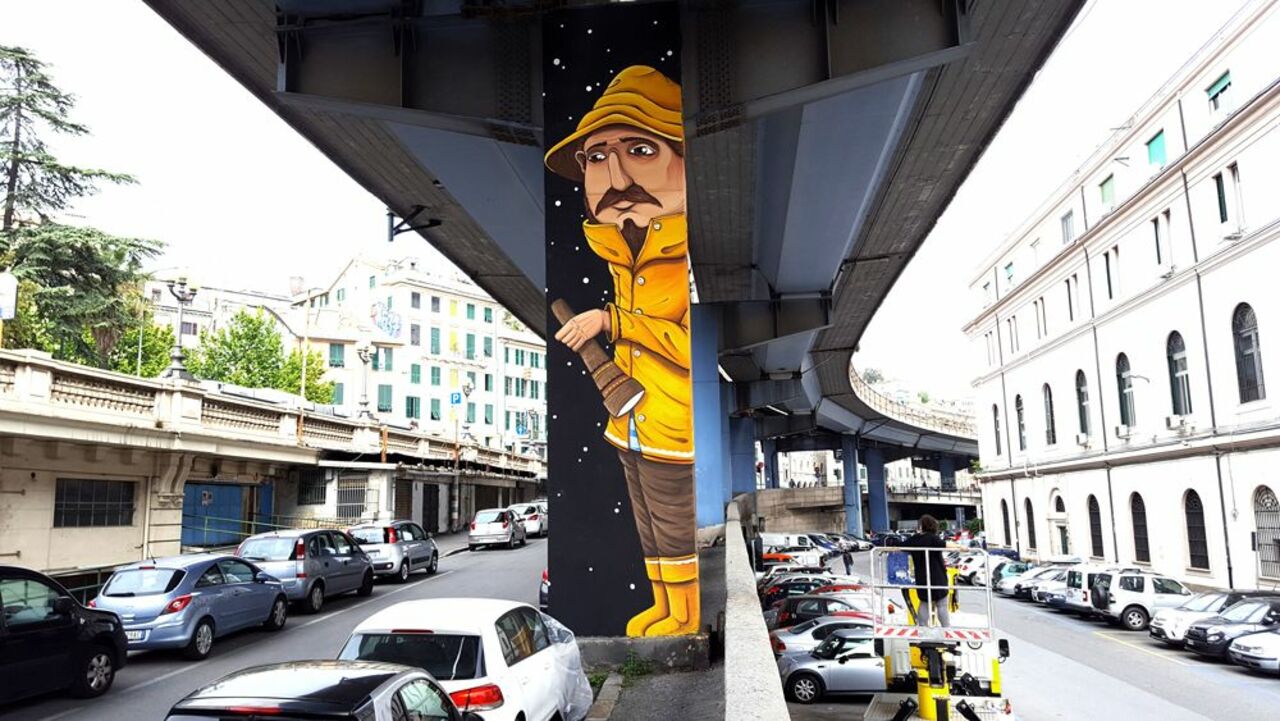 Fresh new mural tribute to Genova fisherman by SeaCreative #streetart #mural #graffiti #art https://t.co/yth2GtLTao