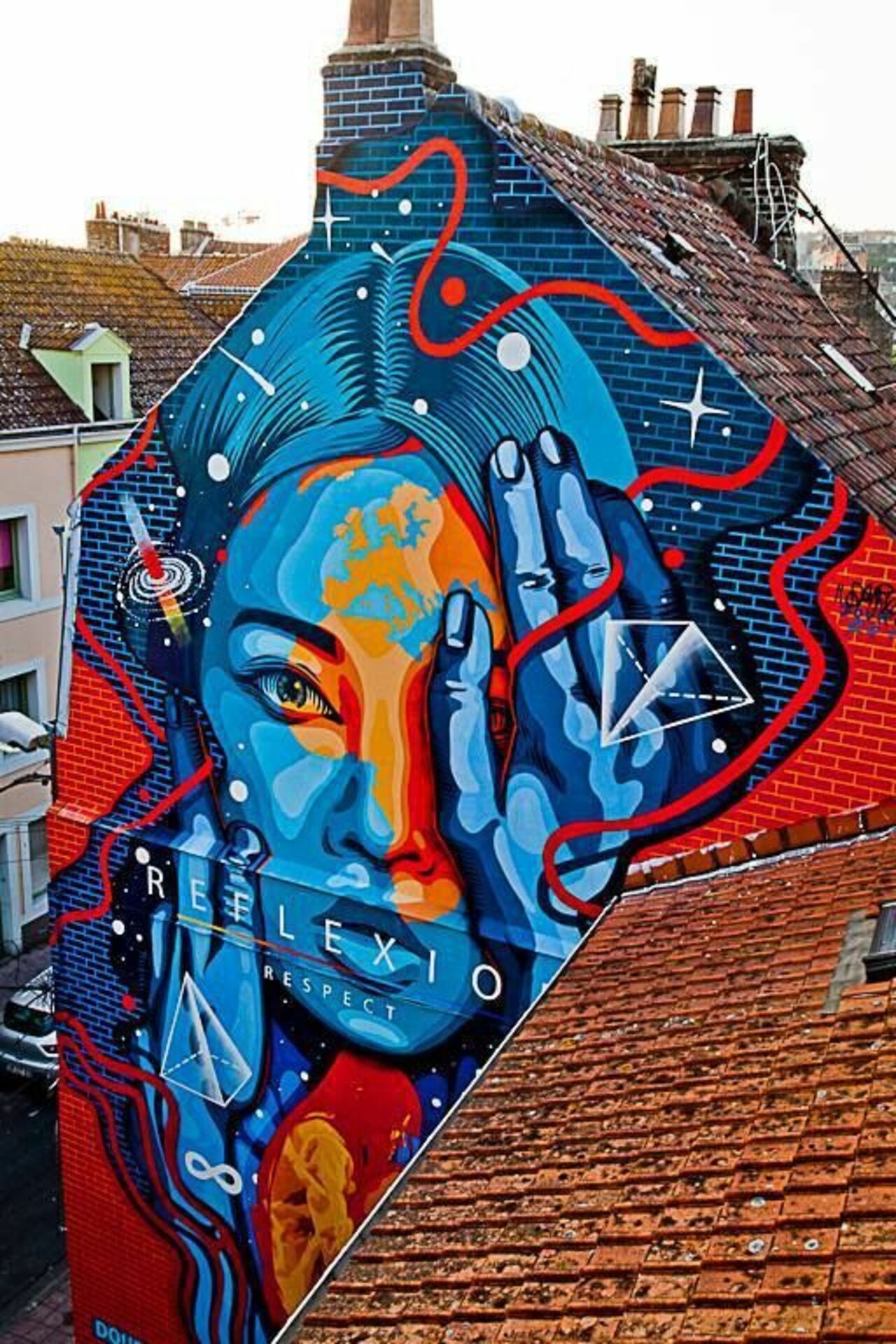 DOURONE .. 'REFLEXION / RESPECT'#streetart #mural #graffiti #art https://t.co/DqyEsL4ry8