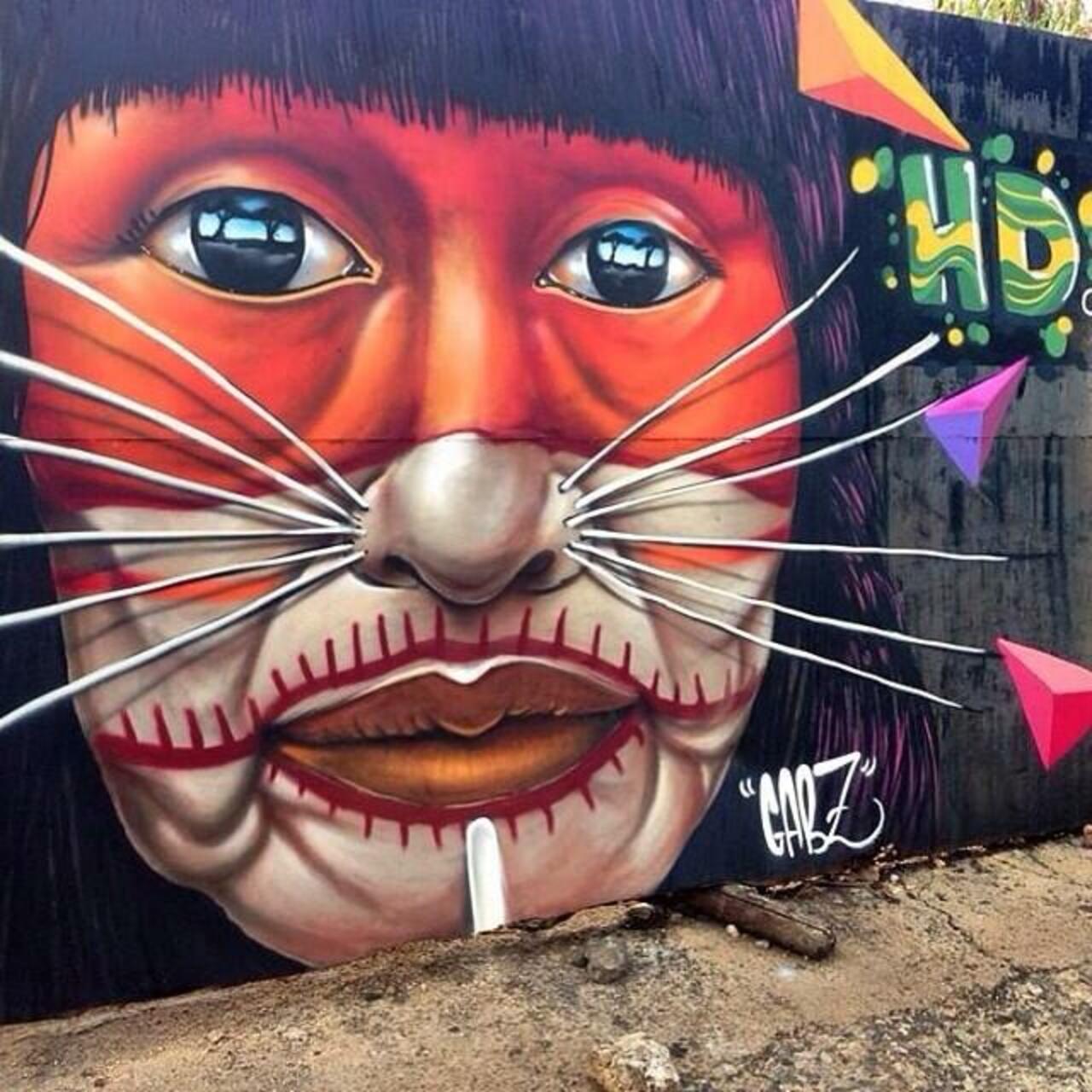 Artist Gabz Lpa Street Art wall portrait in Santo Domingo, Dominican Republic #art #graffiti #mural #streetart http://t.co/ElY0QdFOKV"